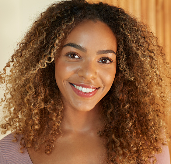 Close up of woman's face