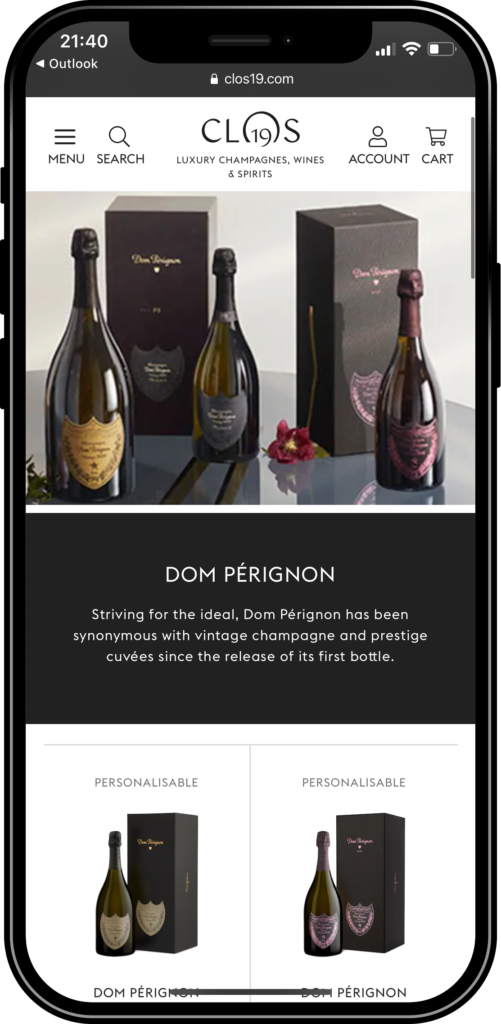 A sparkling e-commerce offering for Moët Hennessy - SUNDAY