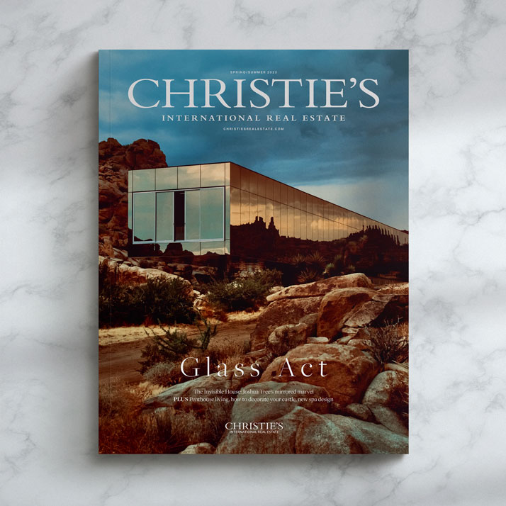 Cover from Christe's International Real Estate magazine, by Sunday