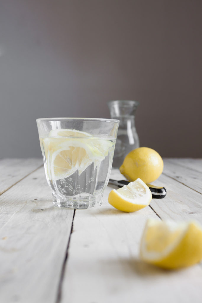 Fresh water with lemon