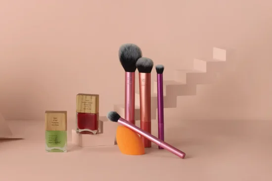 Cosmetics and brushes