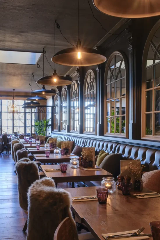 The dining room at The Roebuck